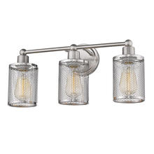 B2B Spec 203462A - 3 LT Bath/Vanity Light w/ Brushed Nickel Finish & Brushed Nickel Mesh Metal Shades