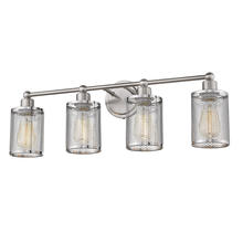 B2B Spec 203464A - 4x60W Bath Light w/ Brushed Nickel Finish & Metal Cage Shades