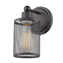B2B Spec 203467A - 1x60W Bath Light w/ Oil Rubbed Bronze Finish & Metal Cage Shades