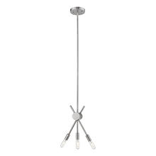B2B Spec 203479A - 3 LT Open Bulb Mini Pendant w/ Polished Nickel Finish & Semi-Adjustable Arms
