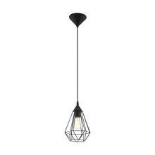 B2B Spec 203523A - 1 LT Light Pendant w/ Matte Black Finish & Geomteric Metal Shade