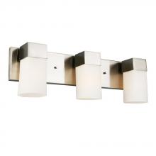 B2B Spec 203556A - 3x60W Vanity Light w/ Brushed Nickel  Finish and White Frosted Glass