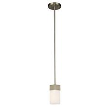 B2B Spec 203557A - 1 LT Mini Pendant w/ Brushed Nickel Finish & Square Frosted Glass Shade