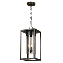 B2B Spec 203668A - 3 LT Outdoor Pendant w/ Oil Rubbed Bronze Finish & Clear Glass Shade