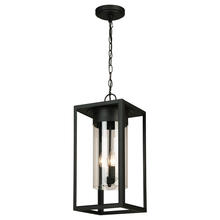 B2B Spec 203669A - 3x60W Outdoor Pendant With Matte Black Finish & Clear Glass
