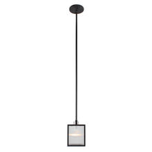 B2B Spec 203723A - 1x60W Mini Pendant w/ Brushed Nickel & Black Finish w/ Reeded Glass