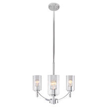 B2B Spec 203737A - 3x60W Chandelier w/ Chrome Finish & Clear Glass