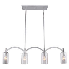 B2B Spec 203743A - 4 LT Linear Pendant w/ Chrome Finish & Clear Glass