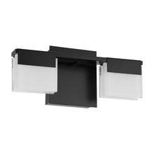 B2B Spec 203962A - 2 LT Integrated LED Bath/Vanity Light w/ Black Finish &  Frosted Glass Shade