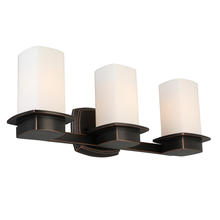 B2B Spec 203986A - 3x60W Bath/Vanity Light w/ Oil Rubbed Bronze Finish & Frosted Opal Glass