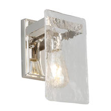 B2B Spec 203991A - 1x60W Wall Light w/ Polished Nickel Finish and Clear Hand Sculpted Glass