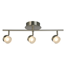 B2B Spec 203998A - 3 LT Integrated LED Track Light w/ Brushed Nickel Finish & Adjustable Lamp Heads
