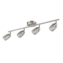 B2B Spec 204022A - 4 LT Integrated LED Track Light w/ Brushed Nickel Finish &  Mesh Adjustable Lamp Heads