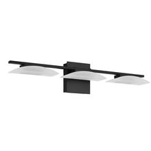 B2B Spec 204044A - 3 LT Integrated LED Bath/Vanity Light w/ Matte Black Finish & Satin Shade