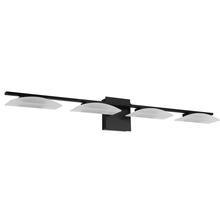 B2B Spec 204047A - 4 LT Integrated LED Bath/Vanity Light w/ Matte Black Finish & Satin Shade