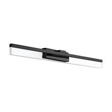 B2B Spec 204053A - 1 LT Integrated LED Bath/Vanity Light w/ Matte Black Finish & Satin Acrylic Shade