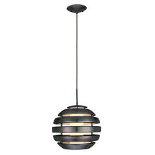 B2B Spec 204061A - 1x60W Pendant w/ Matte Black Finish & Frosted Opal Glass