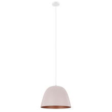 B2B Spec 204078A - 1 LT Pendant w/ Apricot Finish & Apricot w/ Copper Interior Metal Shade