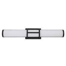 B2B Spec 204131A - LED Bath/Vanity Light w/ Matte Black Finish & White Acrylic Shade
