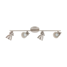 B2B Spec 204195A - 4 LT Track Light w/ Matte Nickel Finish & Adjustable Lamp Heads