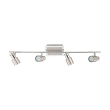 B2B Spec 204197A - 4 LT Track Light w/ Matte Nickel & Chrome Finish &  Adjustable Lamp Heads