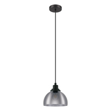 B2B Spec 204239A - 1 LT Pendant w/ Black Finish & Metallic Smoked Glass Shade