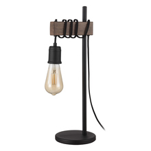 B2B Spec 204244A - 1 LT Open Bulb Table Lamp w/ Black & Dark Brown Finish