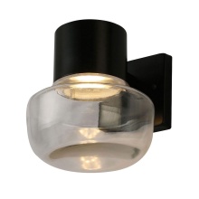 B2B Spec 204447A - 1 LT Integrated LED Indoor/Outdoor Wall Light w/ Black Finish & Clear Glass