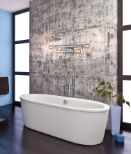 B2B Spec 204468A - 4 LT Bath/Vanity Light w/ Double Bars in a Chrome Finish & Open Bulbs