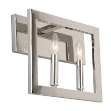 B2B Spec 204476A - 2 LT Bath/Vanity Light w/ Satin Nickel Finish & Candelabra Based Socket Holders