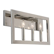 B2B Spec 204477A - 3 LT Bath/Vanity Light w/ Satin Nickel Finish & Candelabra Based Socket Holders