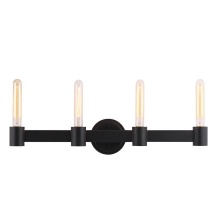 B2B Spec 204556A - 4 LT Bath/Vanity Light w/ Matte Black Finish & Open Bulbs