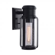 B2B Spec 204557A - 1x60W Outdoor Wall Light w/ Black Finish and Clear Seedy Glass