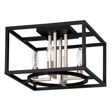 B2B Spec 204605A - 4 LT Open Frame Ceiling Light w/ a Matte Black & Brushed Nickel Finish