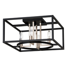B2B Spec 204607A - 4 LT Open Frame Ceiling Light w/ a Matte Black & Brushed Nickel Finish