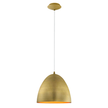 B2B Spec 204674A - 1 LT Pendant w/ Brushed Gold Finish & Brushed Gold Dome Metal Shade