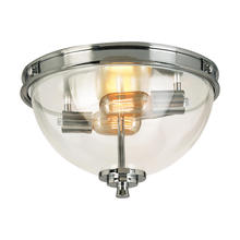 B2B Spec 204703A - 3 LT Ceiling Light with a Chrome Finish and Clear Glass Shade 60W A19 Bulbs