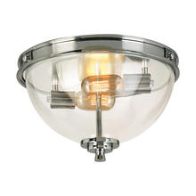 B2B Spec 204703A - 3 LT Ceiling Light w/ Chrome Finish & Clear Dome Shaped Glass Shades