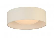 B2B Spec 204719A - LED Ceiling Light - 12"White Fabric Shade With Acrylic White Diffuser