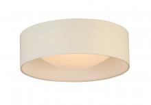 B2B Spec 204719A - Integrated LED 12" Ceiling Light w/ White Fabric Shade & White Acrylic Diffuser