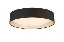 B2B Spec 204725A - LED Ceiling Light - 20" Black Exterior and Brushed Nickel Interior fabric Shade