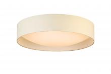 B2B Spec 204726A - Integrated LED 20" Ceiling Light w/ White Fabric Shade & White Acrylic Diffuser