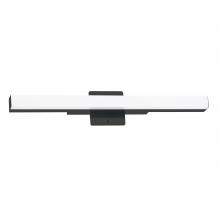 B2B Spec 205066A - Integrated LED Bath/Vanity Light With a Matte Black Finish and White Acrylic Shade