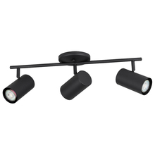 B2B Spec 205133A - 3 LT Fixed Track Light Structured Black Finish Metal Cylinder Shades 3x10W