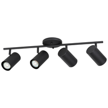 B2B Spec 205134A - 4 LT Fixed Track Light Structured Black Finish Metal Cylinder Shades 4x10W