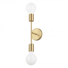 B2B Spec 205331A - 2 LT Open Bulb Wall Light w/ a Brushed Gold Finish