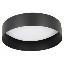 B2B Spec 205628A - Integrated LED Ceiling Light With a Structured Black Finish and White Acrylic Shade