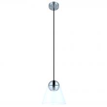 B2B Spec 205644A - 1 LT Mini Pendant Matte Nickel Finish With Clear Glass Shade 1-10W GU10 LED Bulb