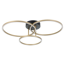 B2B Spec 205745A - 3 LT Integrated LED Ceiling Light w/ Black Finish & 3 Circular Rings
