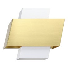 B2B Spec 205846A - 1 LT Wall Light w/ a White & Brushed Brass Finish